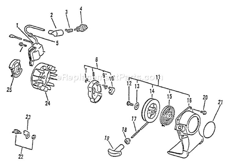 Page G Diagram and Parts List for GT-1100 126001 - 174348 Echo Trimmer