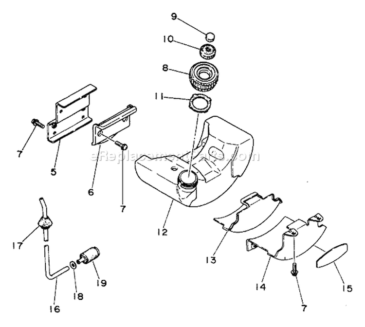 Page D Diagram and Parts List for GT-160AE  Echo Trimmer
