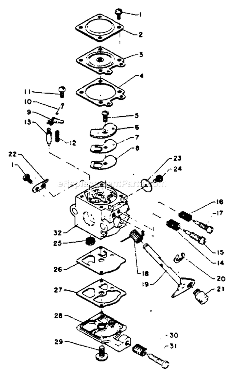 Page A Diagram and Parts List for GT-160  Echo Trimmer