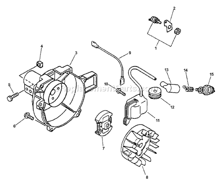 Page B Diagram and Parts List for GT-2000EZR  Echo Trimmer