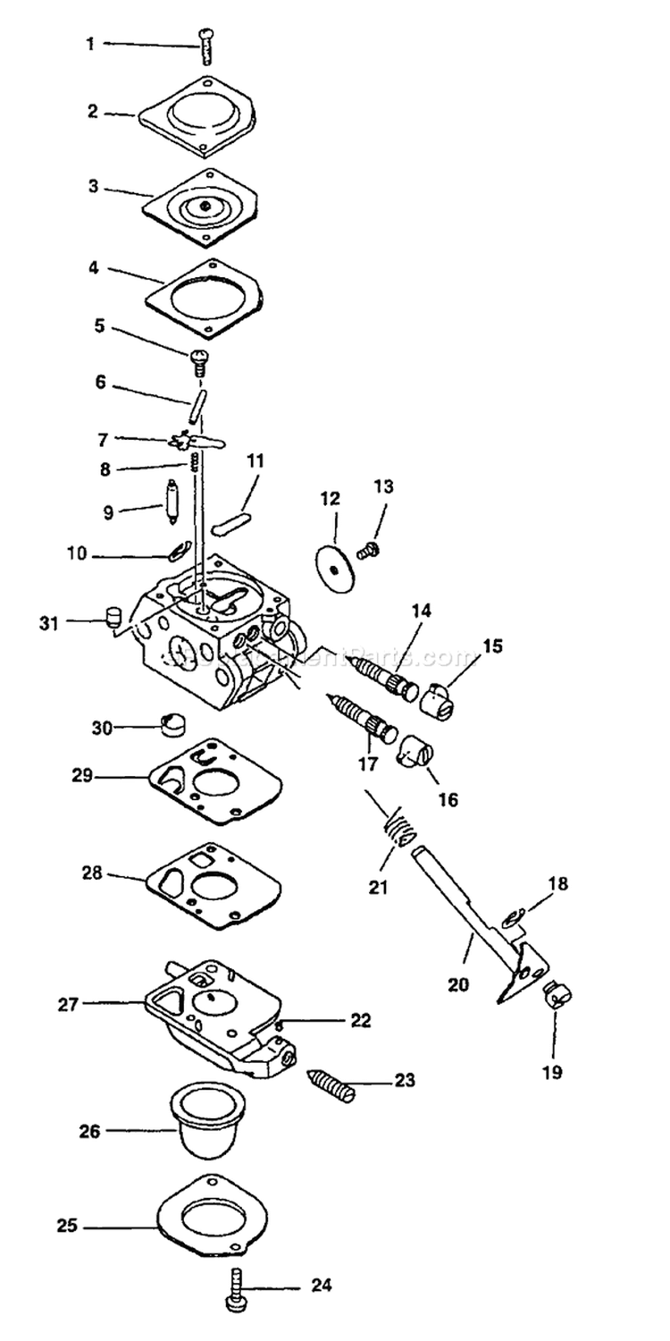 Page A Diagram and Parts List for GT-2000SB Type 1E -After S/N 501001 Echo Trimmer