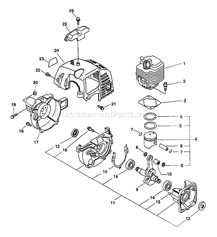 Page C Diagram and Parts List for GT-2000SB Type 1E -After S/N 501001 Echo Trimmer