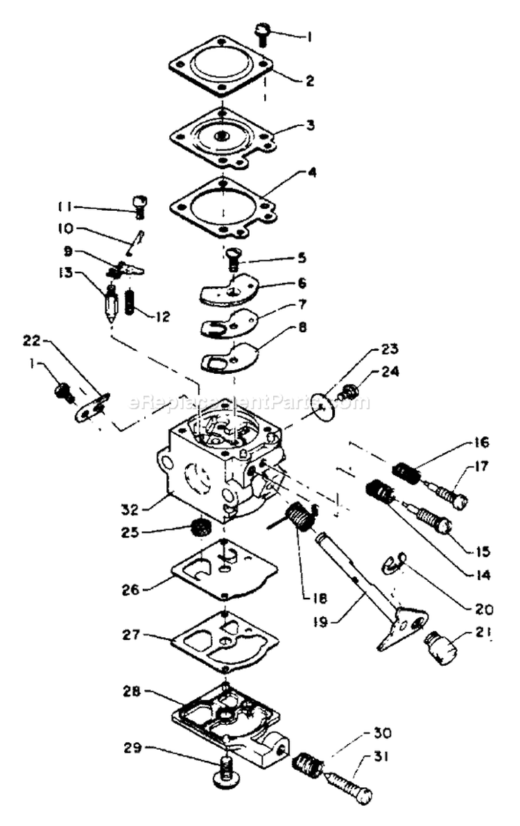 Page A Diagram and Parts List for GT-200A  Echo Trimmer