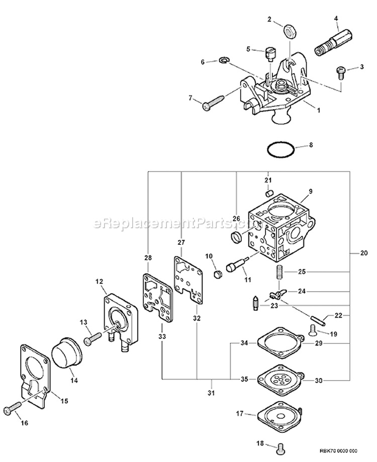 Page A Diagram and Parts List for GT-200R 05084366 - 05147267 Echo Trimmer