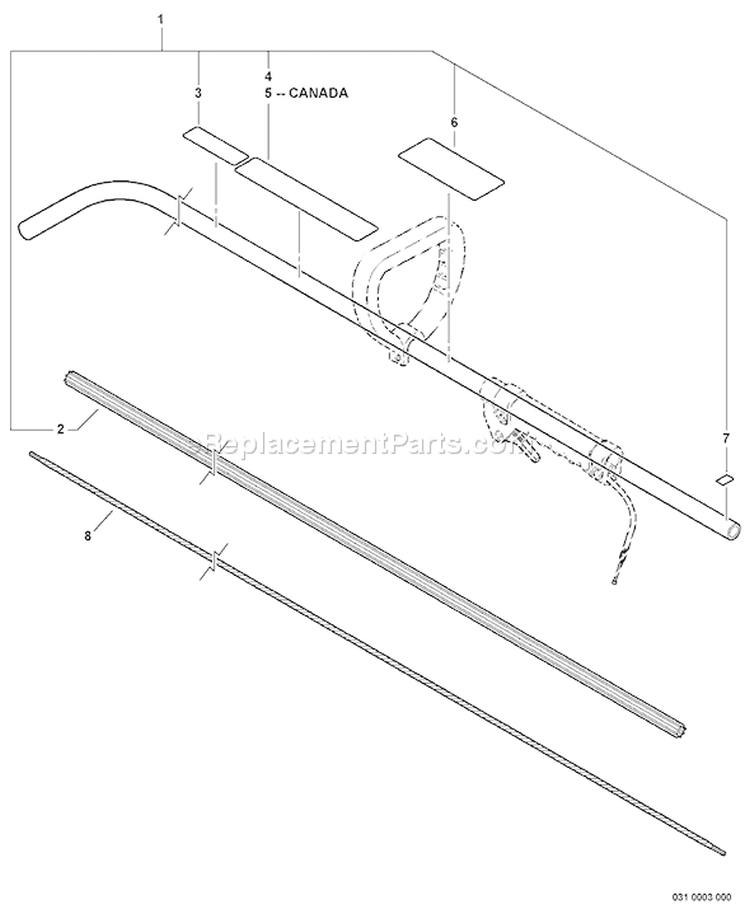 Page K Diagram and Parts List for GT-200R 05147268 - 05999999 Echo Trimmer