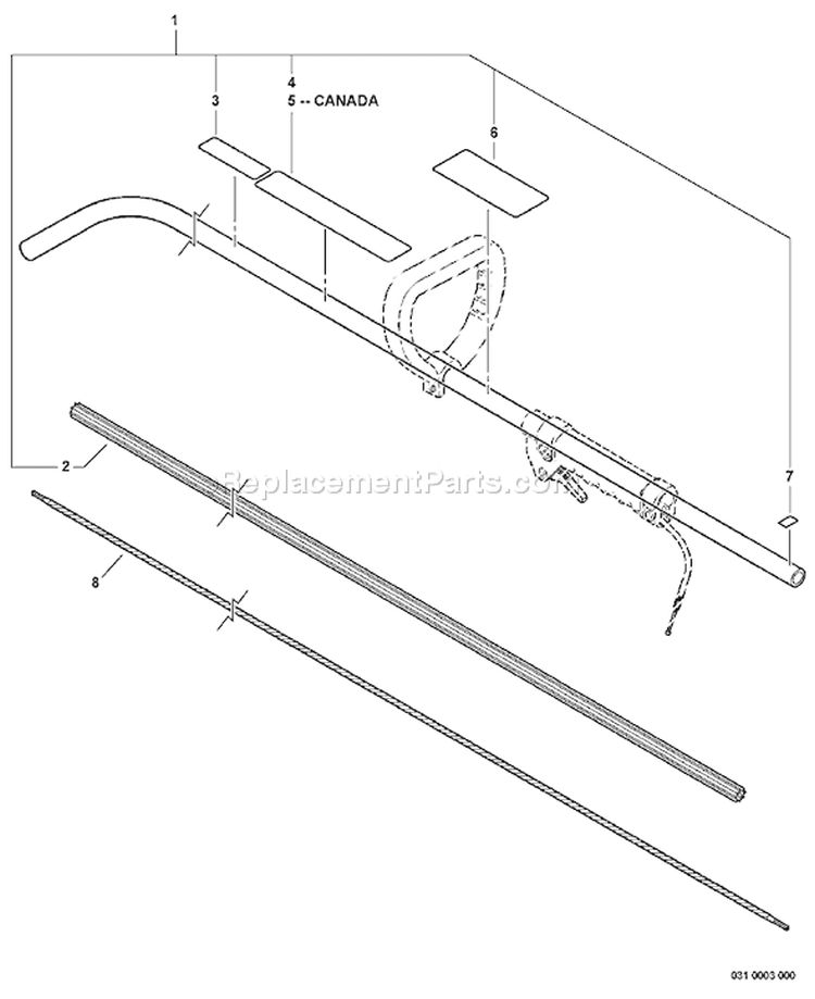 Page K Diagram and Parts List for GT-200R S72612001001 - S72612999999 Echo Trimmer