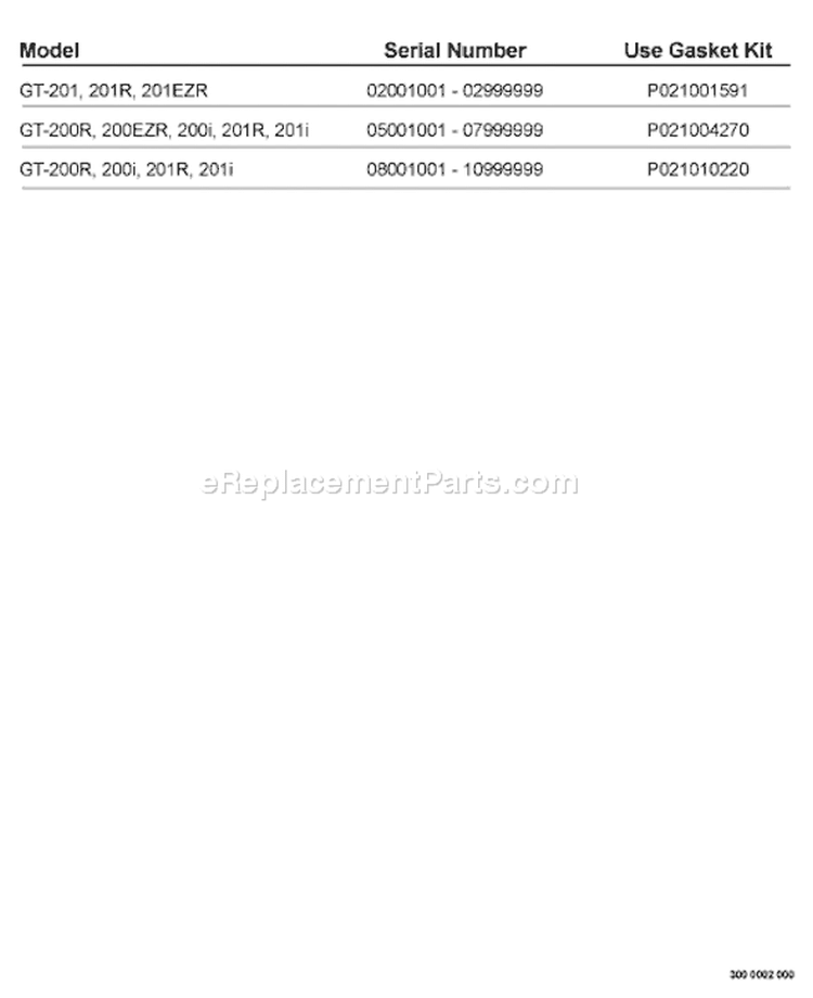 Page G Diagram and Parts List for GT-200I 07001001 - 07003497 Echo Trimmer