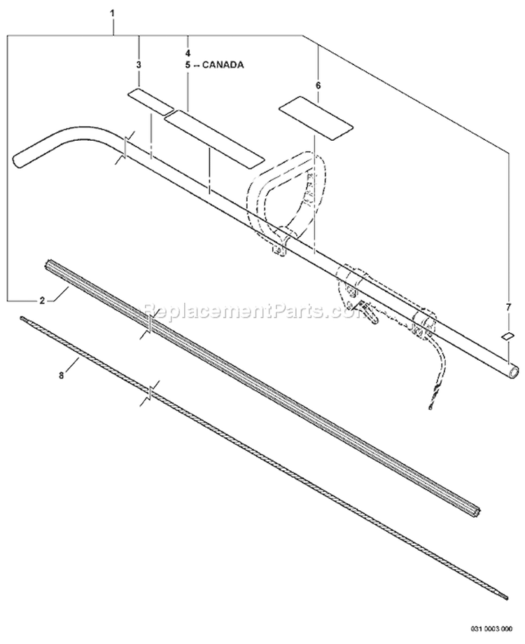 Page L Diagram and Parts List for GT-200I 07001001 - 07003497 Echo Trimmer