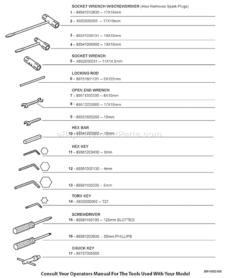 Page Q Diagram and Parts List for GT-200I 07004337 - 07999999 Echo Trimmer
