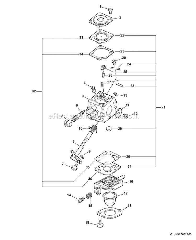 Page A Diagram and Parts List for GT-201R 02001001- 02999999 Echo Trimmer