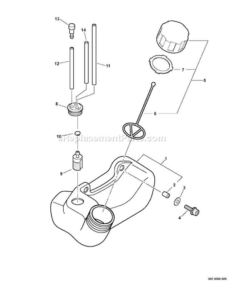 Page F Diagram and Parts List for GT-200R 10002730 - 10999999 Echo Trimmer