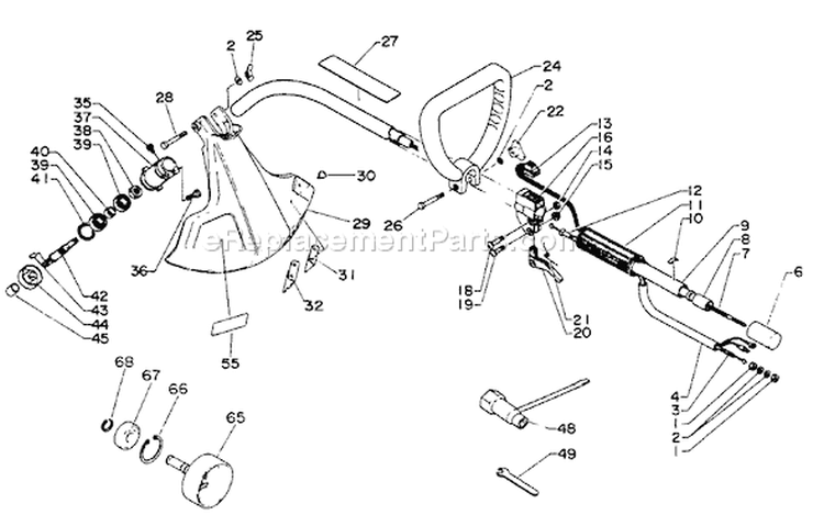 Page B Diagram and Parts List for GT-2100  Echo Trimmer