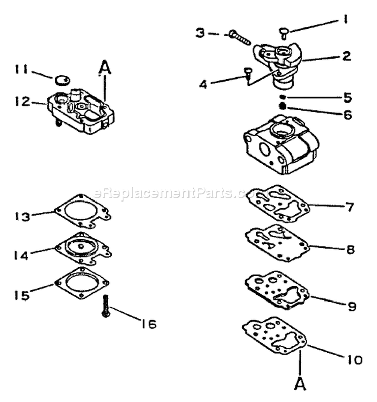 Page A Diagram and Parts List for GT-2101  Echo Trimmer