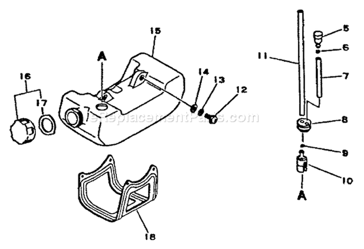 Page D Diagram and Parts List for GT-2101  Echo Trimmer