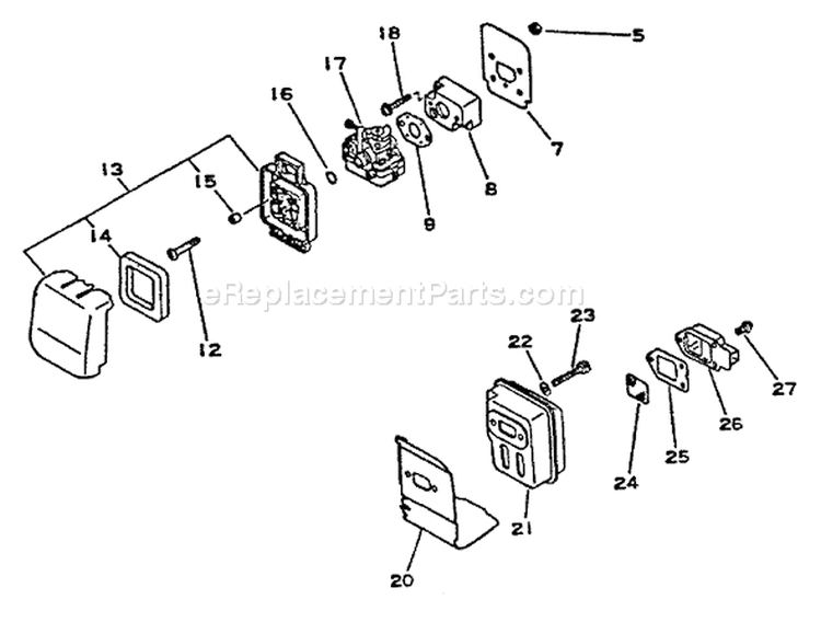 Page F Diagram and Parts List for GT-2101  Echo Trimmer