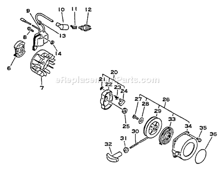 Page G Diagram and Parts List for GT-2101  Echo Trimmer