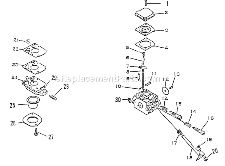 Page A Diagram and Parts List for GT-2103 After S/N 031001 Echo Trimmer