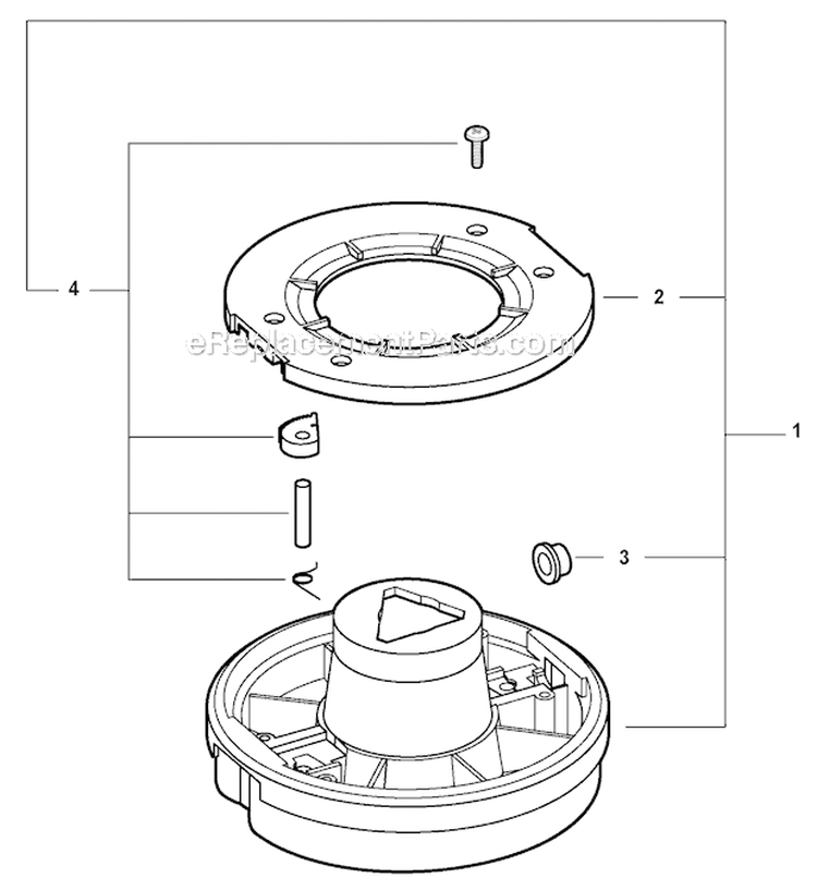 2-Line Rapid Loader Head Diagram and Parts List for GT-225I S08612001001-S08612999999 Echo Trimmer