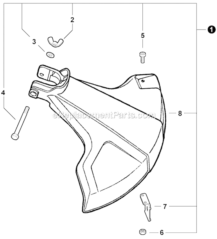 Debris Shield Plastic Diagram and Parts List for GT-225I S08612001001-S08612999999 Echo Trimmer