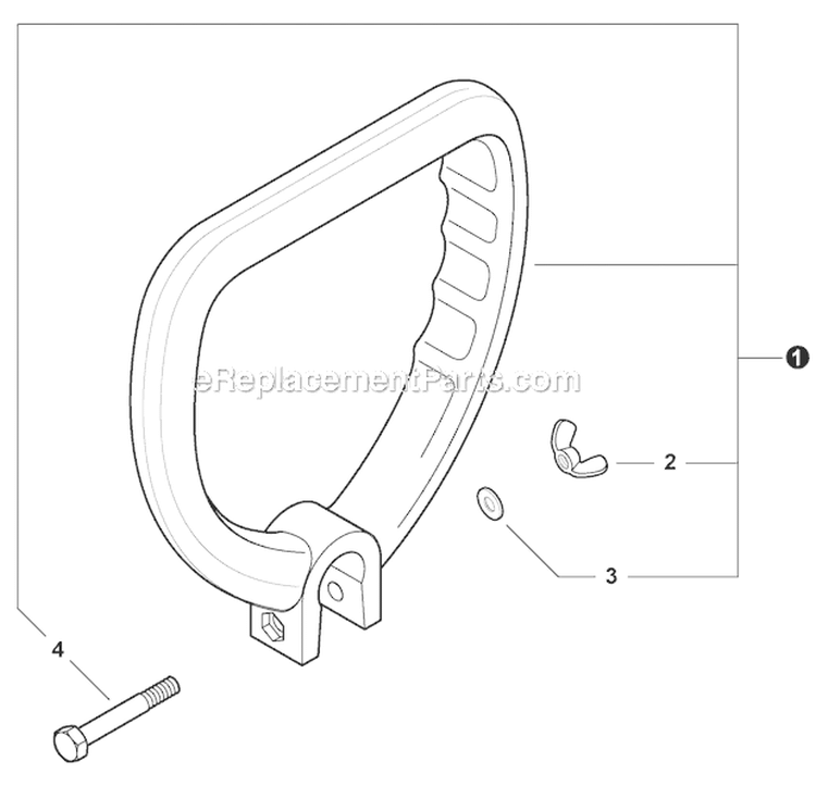 Front Handle Diagram and Parts List for GT-225I S08612001001-S08612999999 Echo Trimmer