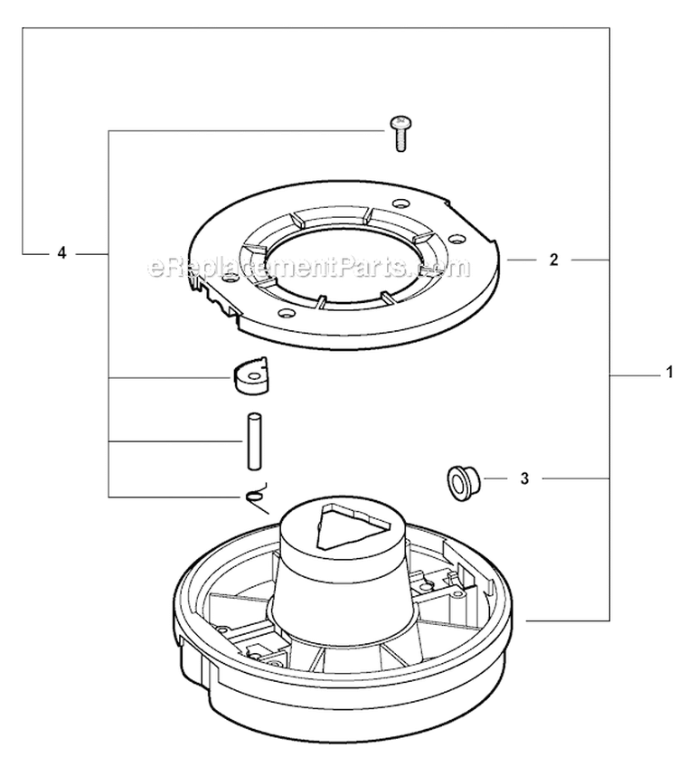 2-Line Rapid Loader Head Diagram and Parts List for GT-225I S54711001001-S54711999999 Echo Trimmer