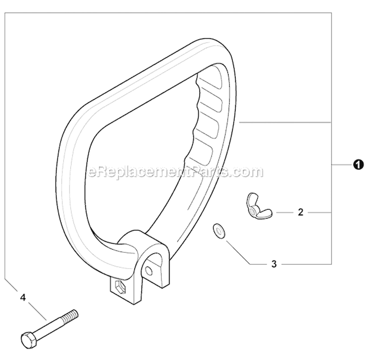 Front Handle Diagram and Parts List for GT-225I S54711001001-S54711999999 Echo Trimmer