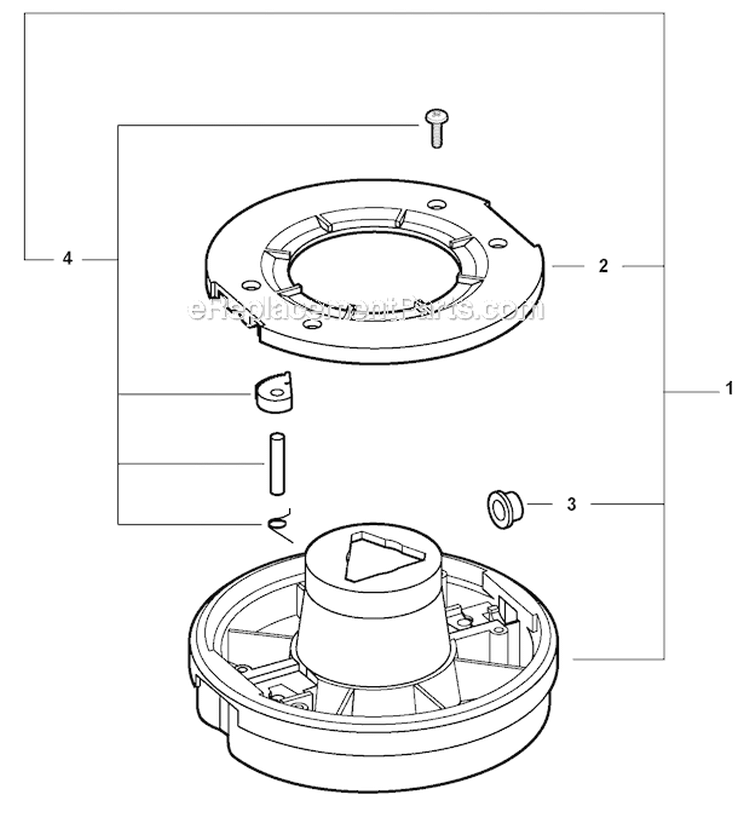 2-Line Rapid Loader Head Diagram and Parts List for GT-225I S54813001001-S54813999999 Echo Trimmer