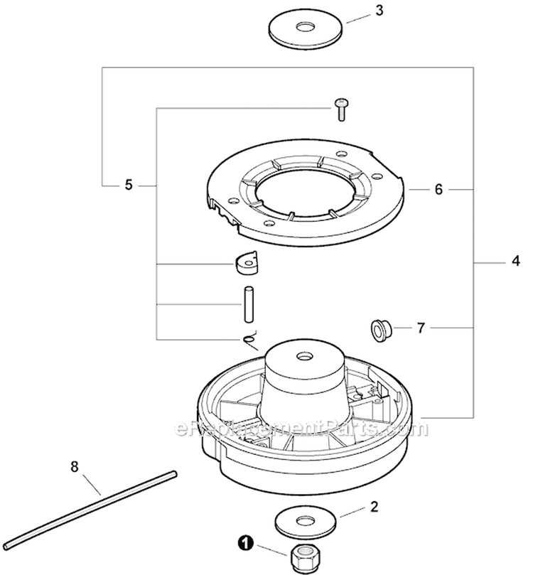 Rapid Loader Head Diagram and Parts List for GT-225 S08612001001-S08612999999 Echo Trimmer
