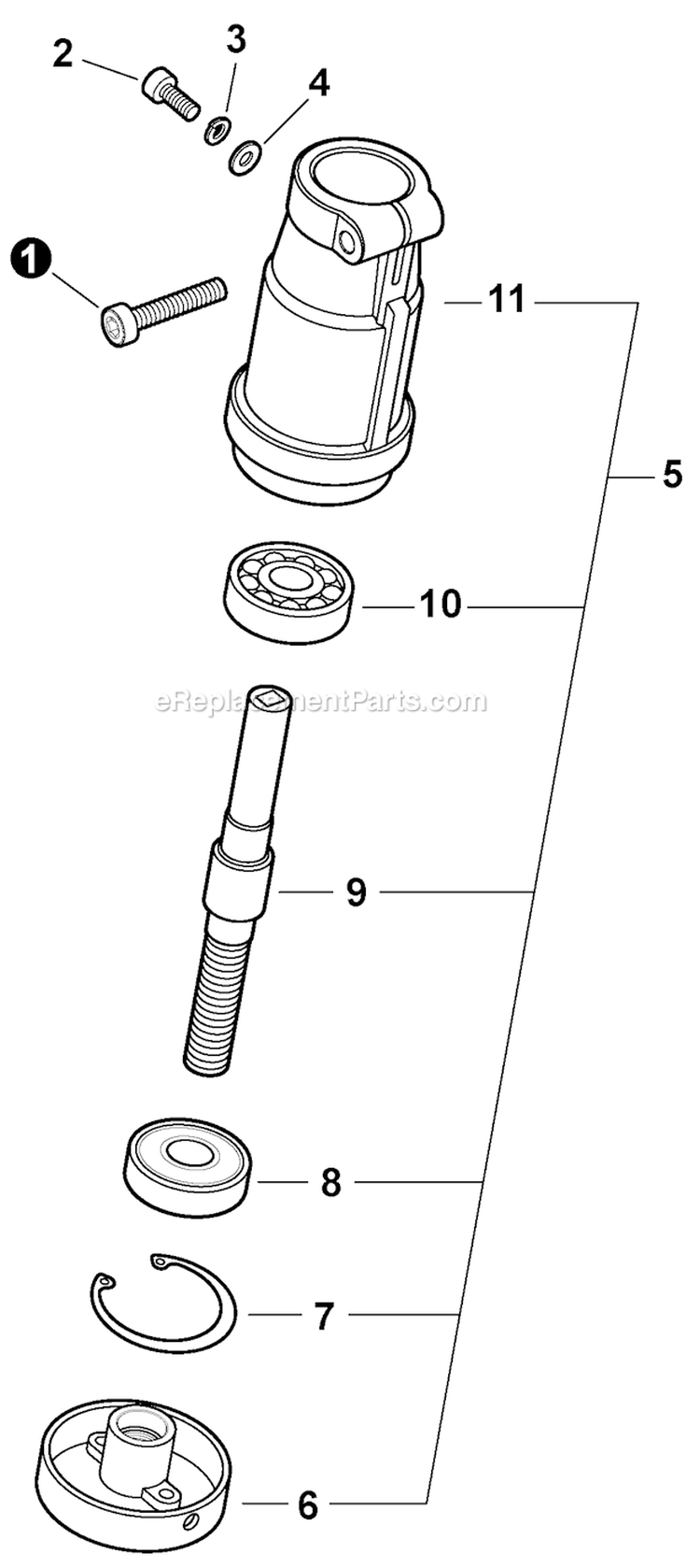 Page J Diagram and Parts List for GT-225 S09812001001-S09812999999 Echo Trimmer