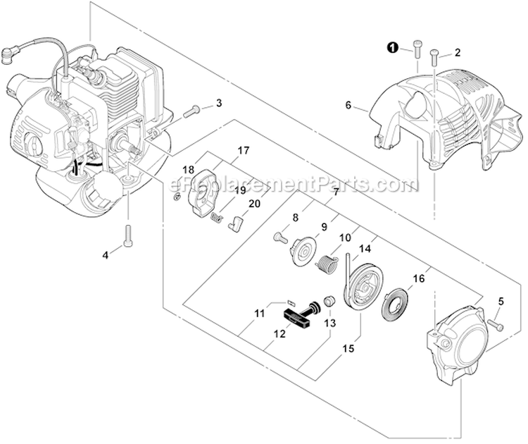 Page D Diagram and Parts List for GT-225 S09812001001-S09812999999 Echo Trimmer