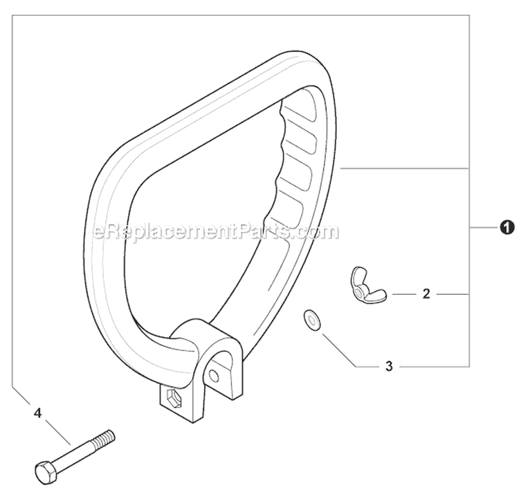 Front Handle Diagram and Parts List for GT-225 S09911001001-S09911999999 Echo Trimmer