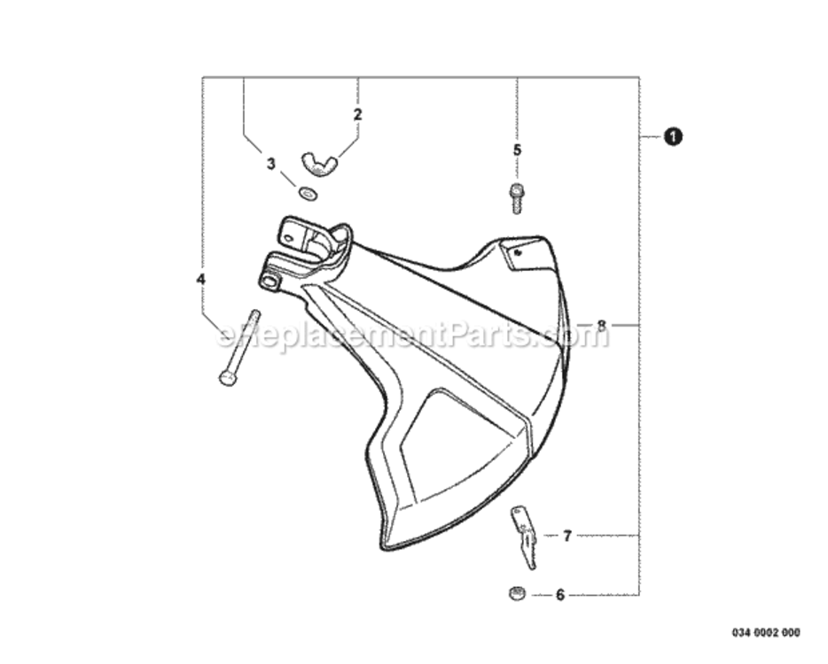 Debris_Shield_-_Plastic Diagram and Parts List for GT-230 S85712001001 - S85712999999 Echo Trimmer