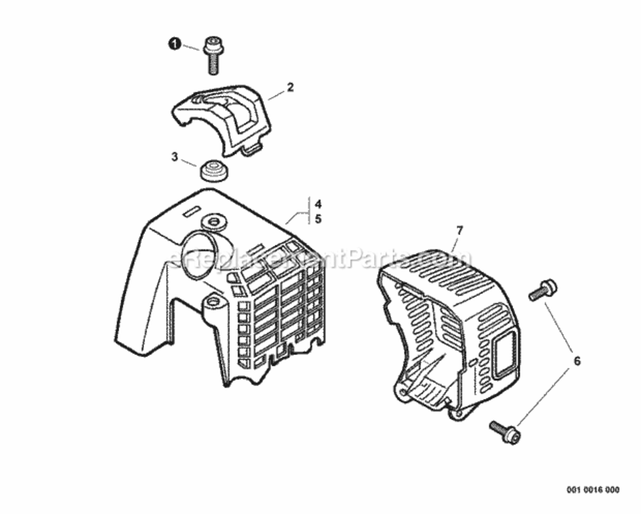 Engine_Cover_Exhaust_Cover Diagram and Parts List for GT-230 S85712001001 - S85712999999 Echo Trimmer