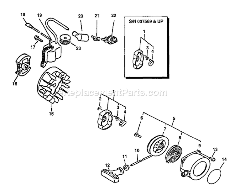 Page G Diagram and Parts List for GT-2400 001001 - 103574 Echo Trimmer