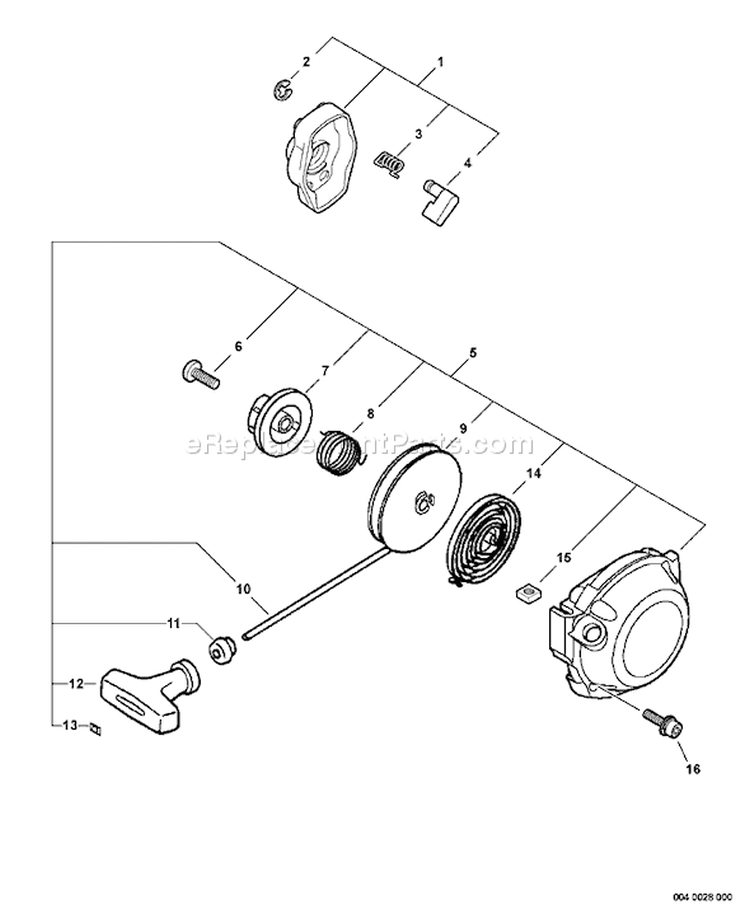 Page N Diagram and Parts List for GT-251 S72512001001 - S72512999999 Echo Trimmer