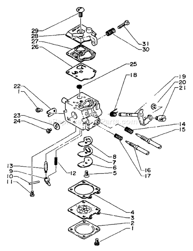 Page A Diagram and Parts List for GTL-140 0001001 - 0010204 Echo Trimmer