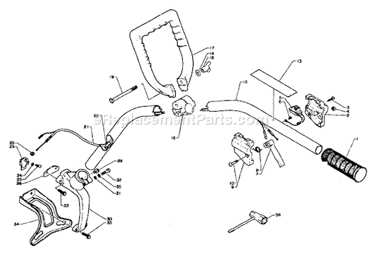 Page B Diagram and Parts List for GTL-140 0001001 - 0010204 Echo Trimmer