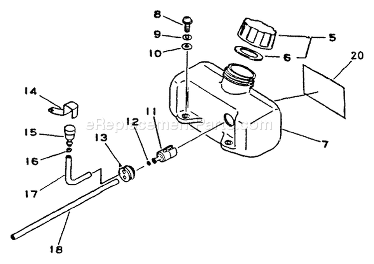 Page C Diagram and Parts List for HC-1001 001001 - 008000 Echo Hedge Trimmer
