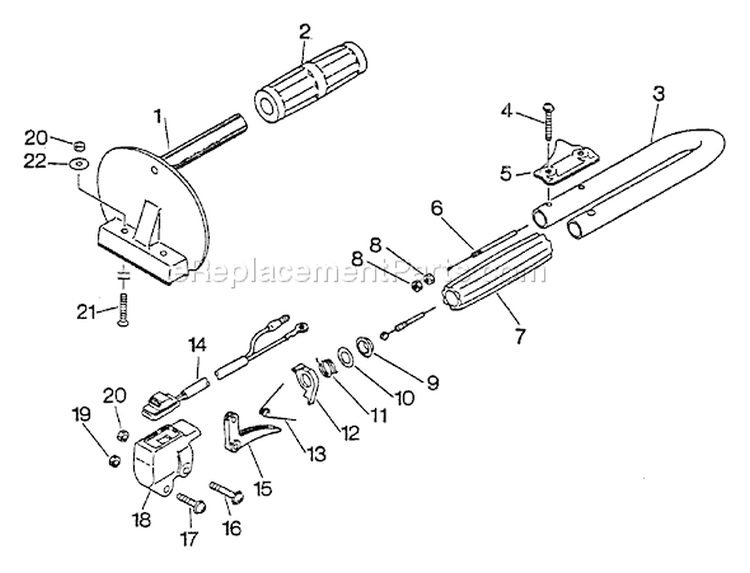 Page E Diagram and Parts List for HC-1001 After S/N 024001 Echo Hedge Trimmer
