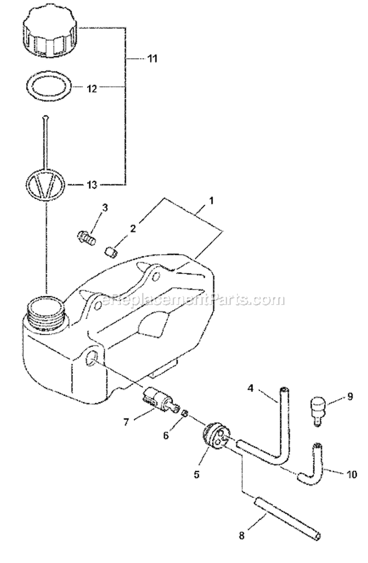 Page E Diagram and Parts List for HC-150I 09001001 - 09999999 Echo Hedge Trimmer