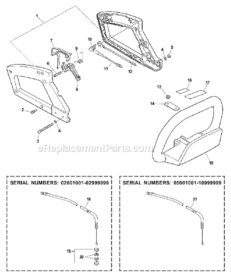 Page G Diagram and Parts List for HC-151I 06001001 - 06999999 Echo Hedge Trimmer