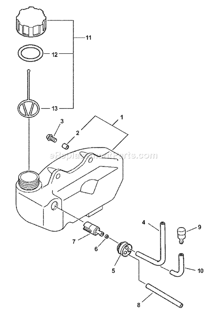 Page E Diagram and Parts List for HC-150 10001001 - 10999999 Echo Hedge Trimmer