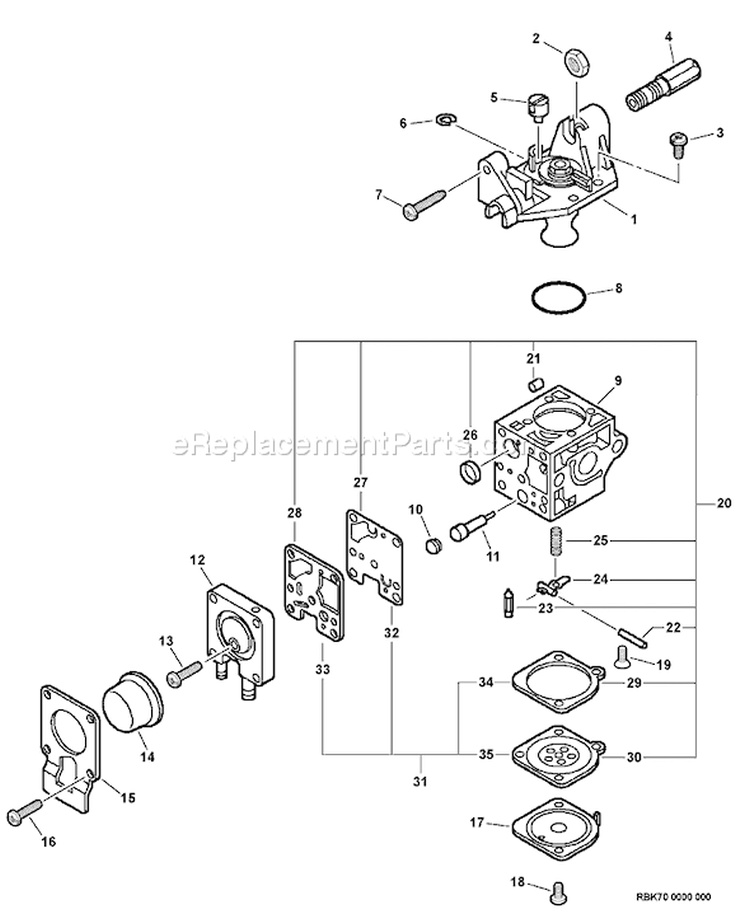 Page B Diagram and Parts List for HC-160 05001001 - 05999999 Echo Hedge Trimmer