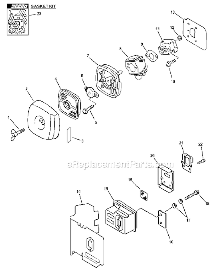 Page D Diagram and Parts List for HC-161 02001001 - 02999999 Echo Hedge Trimmer