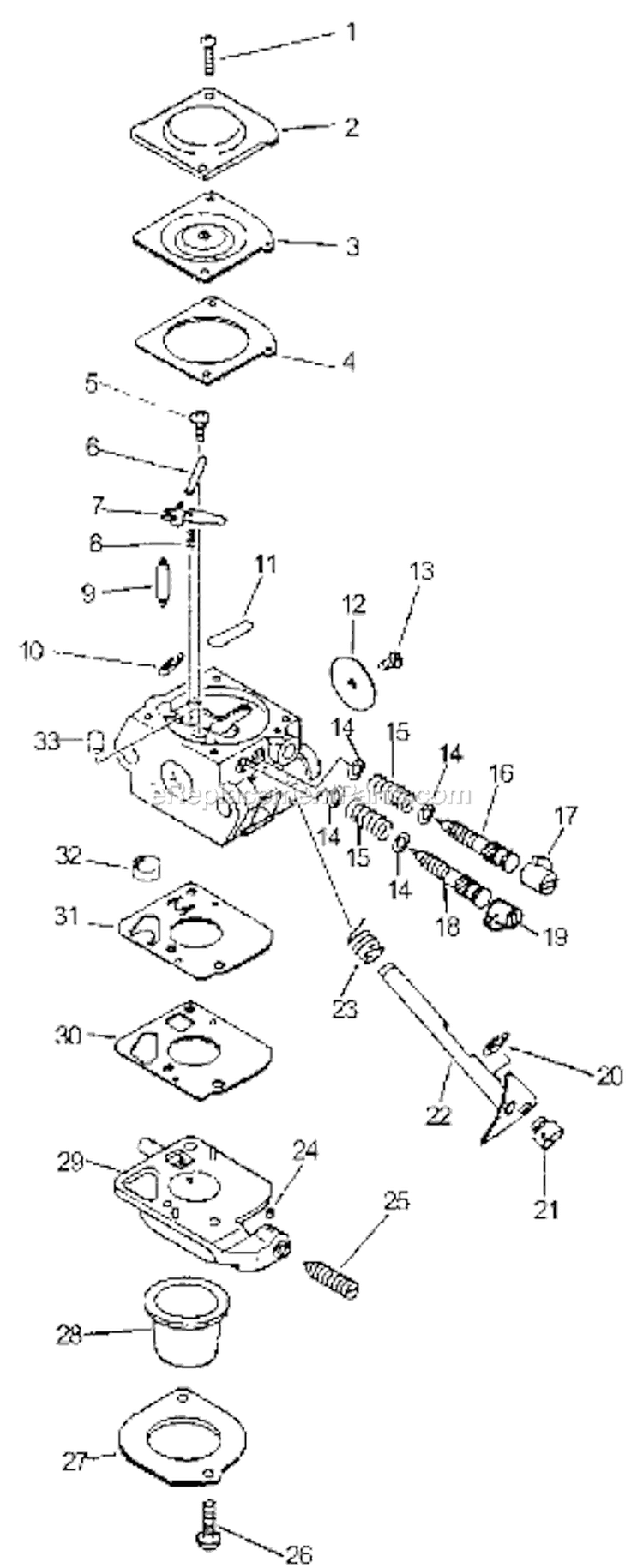 Page A Diagram and Parts List for HC-1800 TYPE 1E Echo Hedge Trimmer