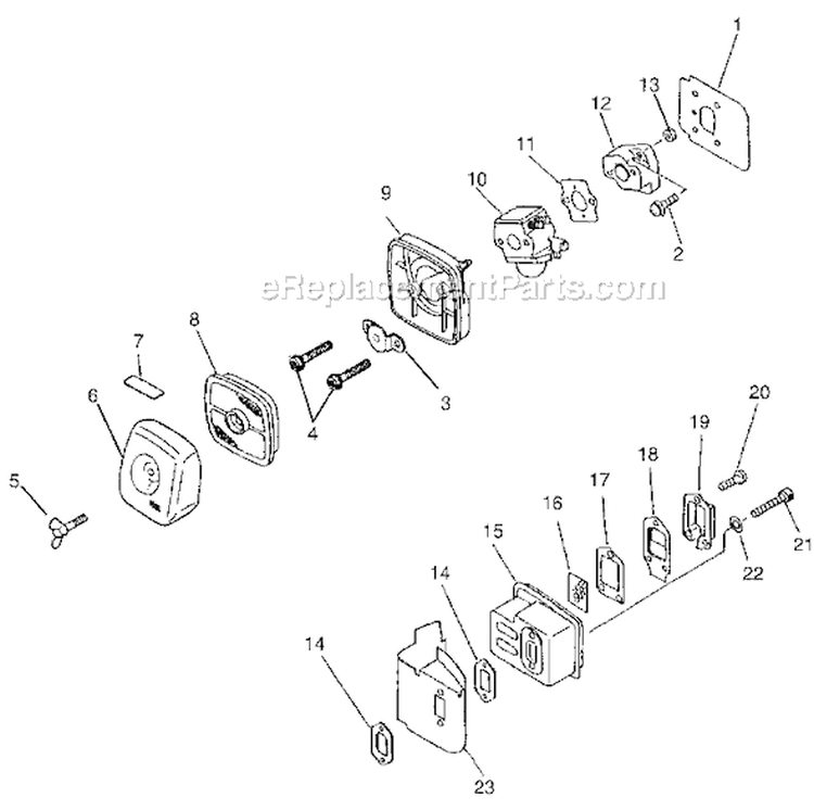 Page F Diagram and Parts List for HC-1800 TYPE 1E Echo Hedge Trimmer