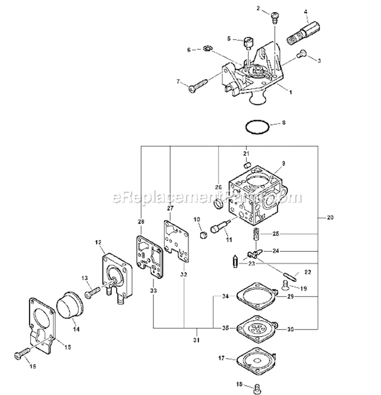 Page A Diagram and Parts List for HC-180 09001001 - 09999999 Echo Hedge Trimmer