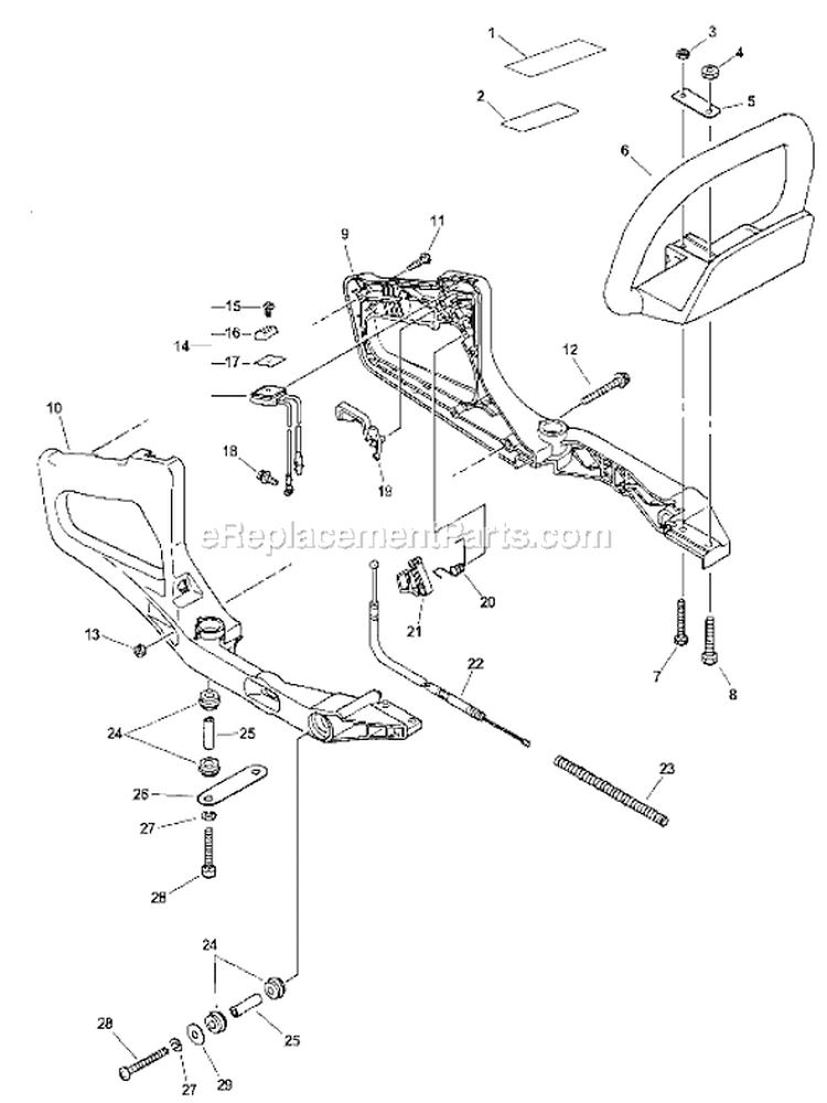 Page E Diagram and Parts List for HC-180 09001001 - 09999999 Echo Hedge Trimmer