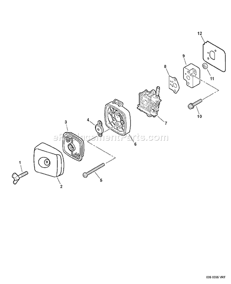 Page K Diagram and Parts List for HC-180 S78012001001 - S78012999999 Echo Hedge Trimmer