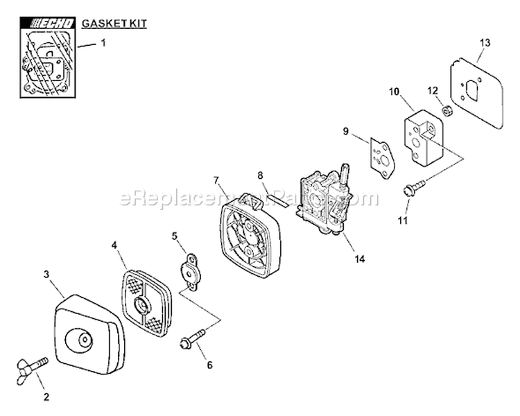 Page G Diagram and Parts List for HC-180 07001001 - 07999999 Echo Hedge Trimmer